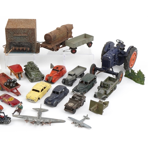 2361 - Vintage and later toys including Schuco clockwork car, Dinky diecast vehicles and a Revell slot car ... 