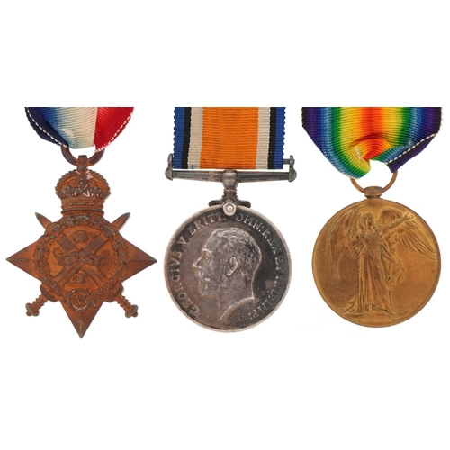 British military World War I medals awarded to DVR.W.KINGE.R.H.A including the 1914 star