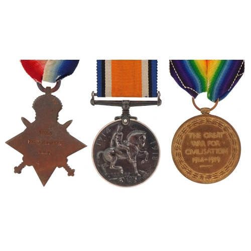 2523 - British military World War I medals awarded to DVR.W.KINGE.R.H.A including the 1914 star