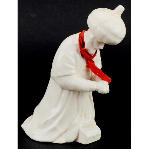 1253 - Victorian bisque model of a Russian Czar, 16cm high