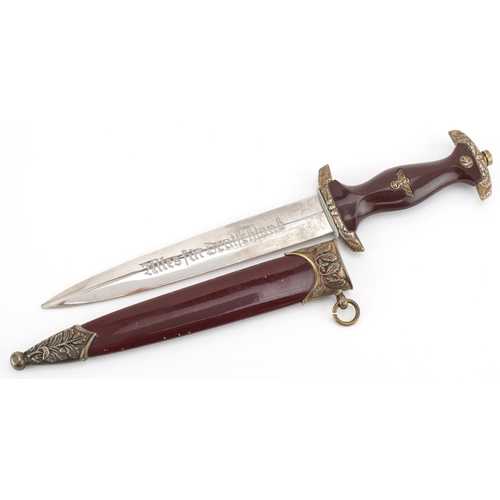 2602 - German military interest SA style dress dagger, 37cm in length