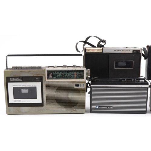 1451 - Three vintage radios including National Panasonic and Sanyo