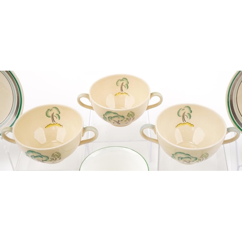 380 - Foley art china teaware and Royal Doulton Congress pattern soup tureens and covers, the largest 20cm... 