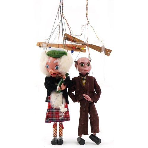 2352 - Two vintage Pelham puppets with boxes comprising Gerry Andersen and MacBoozle