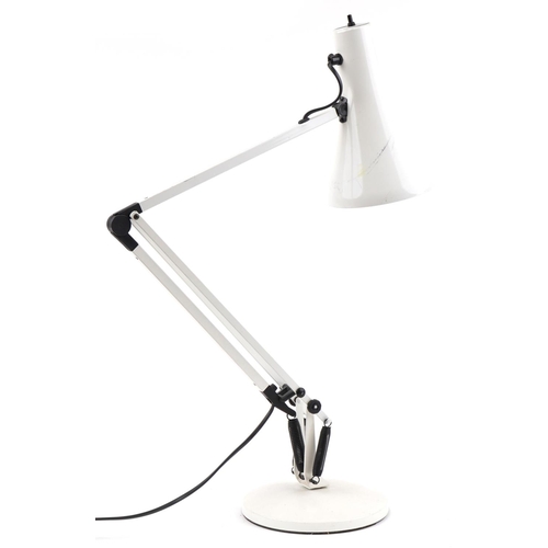 2164 - White enamel Anglepoise table lamp, 86cm high extended