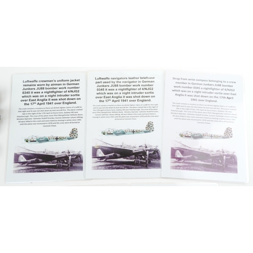 2596 - Military interest World War II night fighters crash relics with related information