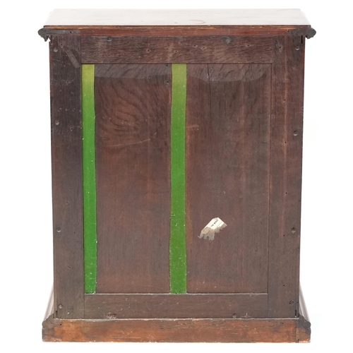 655 - Victorian and later mahogany cabinet with moulded panel door, 80cm H x 63cm W x 33cm D