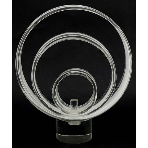 525 - Salviati for Murano, contemporary glass sculpture, signature mark to the base, 34cm high