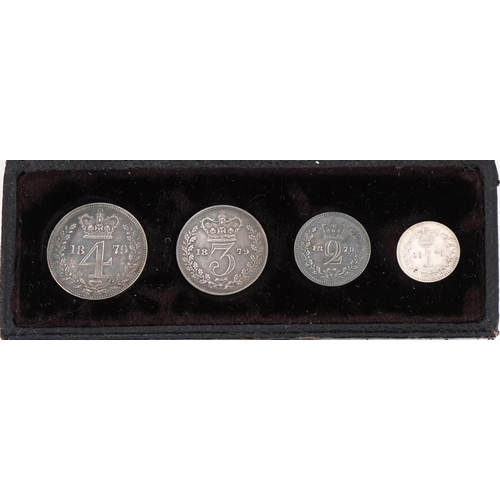 2393 - Victorian 1879 Maundy boxed coin set