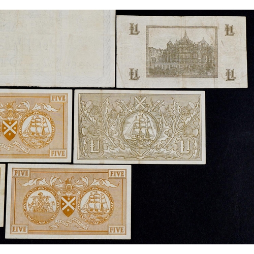 2454 - Vintage Bank of Scotland banknotes, predominantly from 1950s and early 1960s, including twenty pound... 