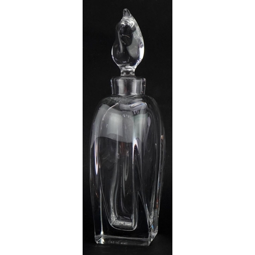 526 - Daum French crystal decanter with stopper, 32cm high