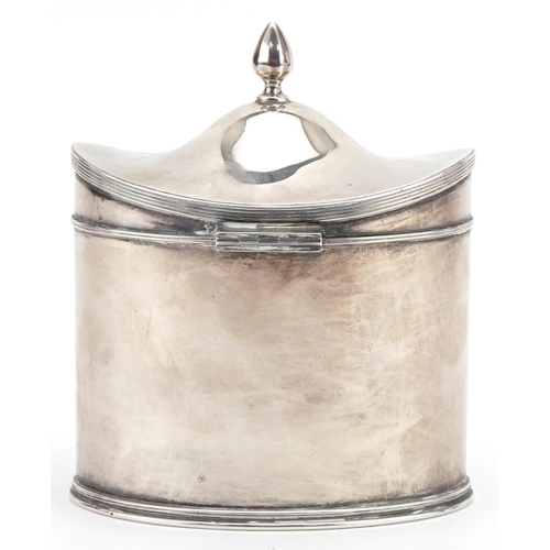 1027 - James Dixon & Sons Ltd, George V silver tea caddy, Sheffield 1915, 13cm high, 259.0g