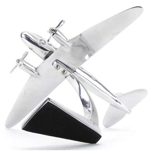 2183 - Chromed model of a military aeroplane, 30cm wide