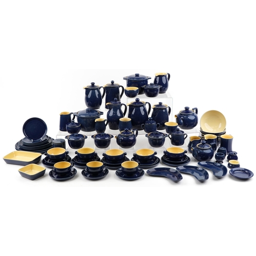 2138 - Large quantity of blue Bourne Denby dinner and teaware