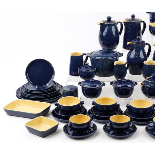 2138 - Large quantity of blue Bourne Denby dinner and teaware