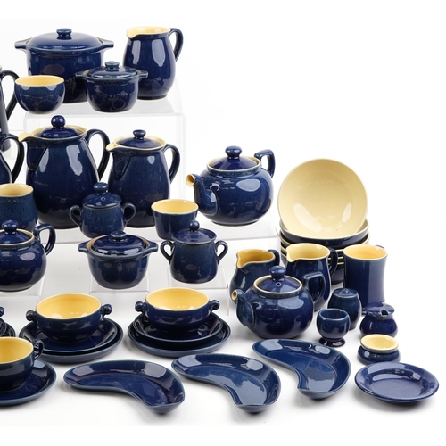 2138 - Large quantity of blue Bourne Denby dinner and teaware