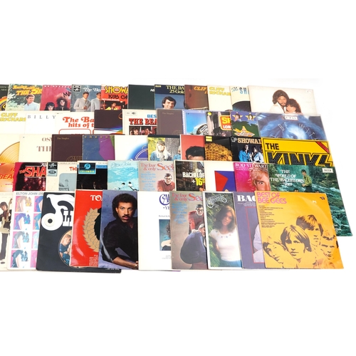 1502 - Vinyl LP records including The Carpenters, The Seekers, The Bee Gees, Lionel Richie, Rod Steward, El... 