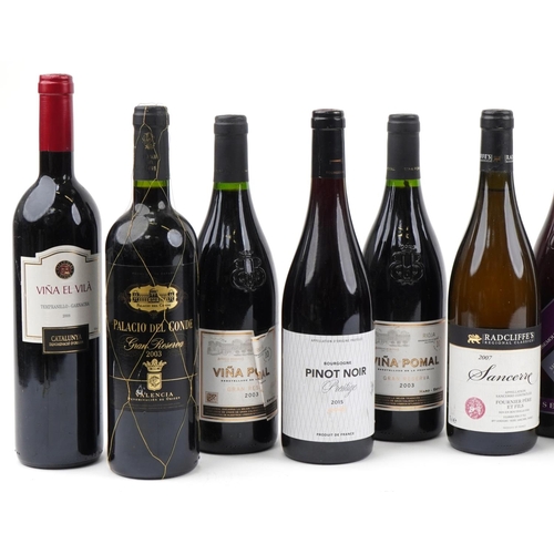 2066 - Thirteen bottles of red wine including 2000 Rosemount Shiraz Cabernet, 2015 Pinot Noir Bourgogne and... 