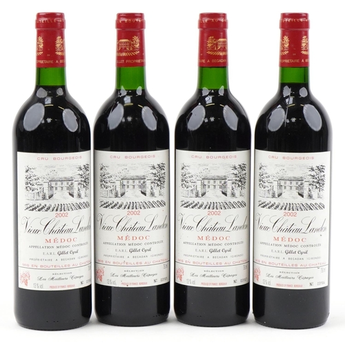 2035 - Four bottles of 2002 Vieux Château Landon Haut-Médoc