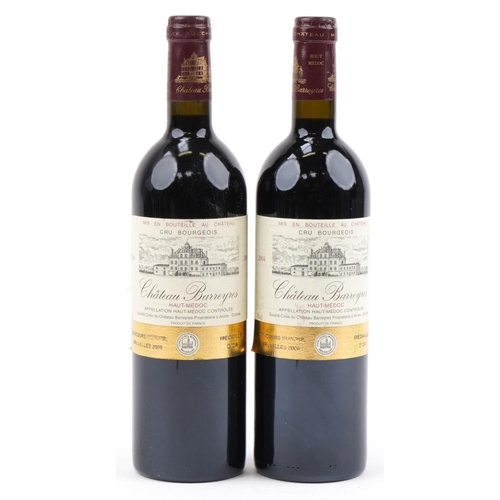 2026 - Two bottles of 2004 Château Barreyres Haut-Médoc