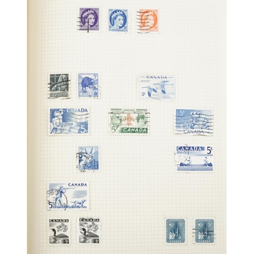 2477 - Two stamp albums containing American and world stamps including British and Commonwealth