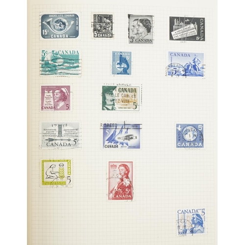 2477 - Two stamp albums containing American and world stamps including British and Commonwealth