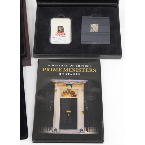 2490 - 19th century and later British stamps sealed in plastic cases including Penny Reds and stamps of Bri... 