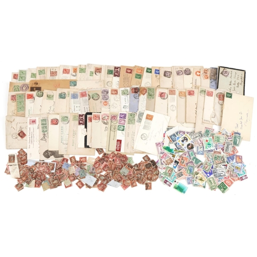 2478 - British stamps, mainly Victorian, including penny reds, some with Maltese cross, Victorian covers an... 