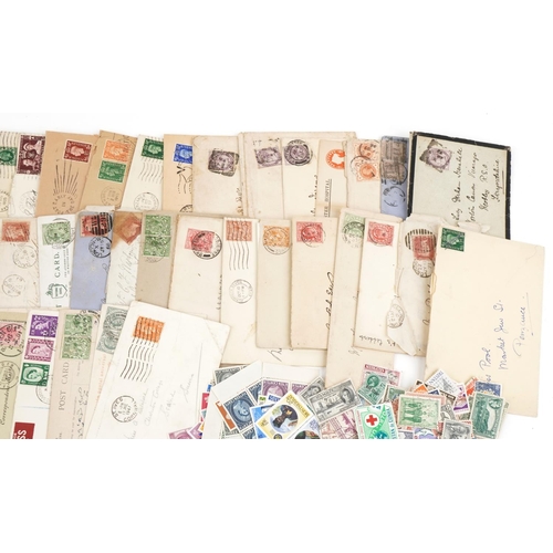 2478 - British stamps, mainly Victorian, including penny reds, some with Maltese cross, Victorian covers an... 