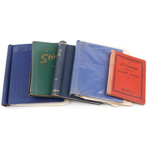 2470 - Five stamp albums containing British Commonwealth and world stamps