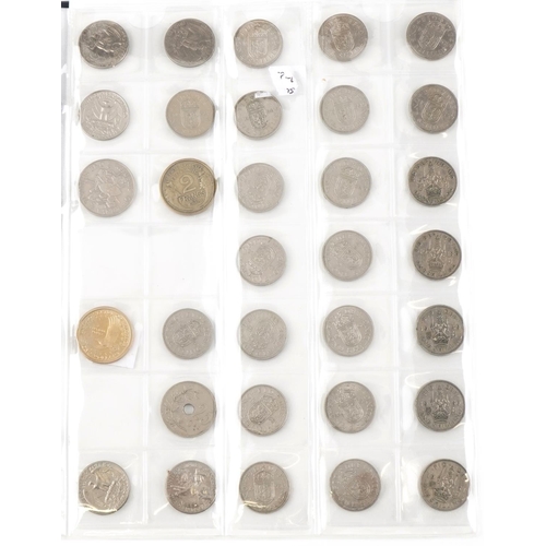 2449 - Album of 19th and 20th century coins including fifty two twenty pence pieces