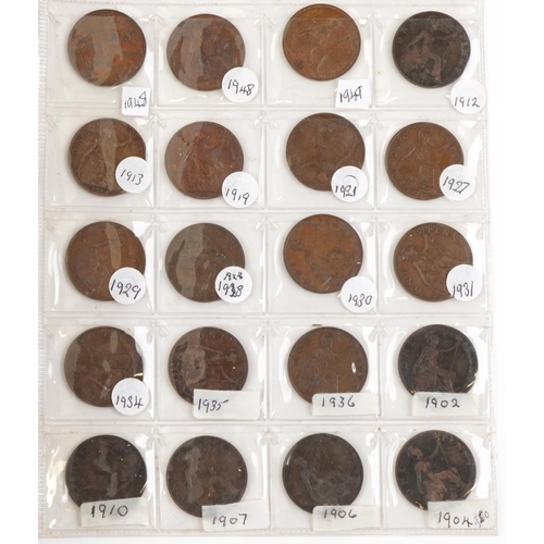 2449 - Album of 19th and 20th century coins including fifty two twenty pence pieces