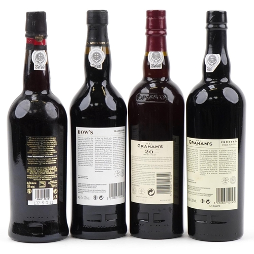 2014 - Four bottles of port including Graham's 20 Years Tawny port and 2003 Graham's Crested port