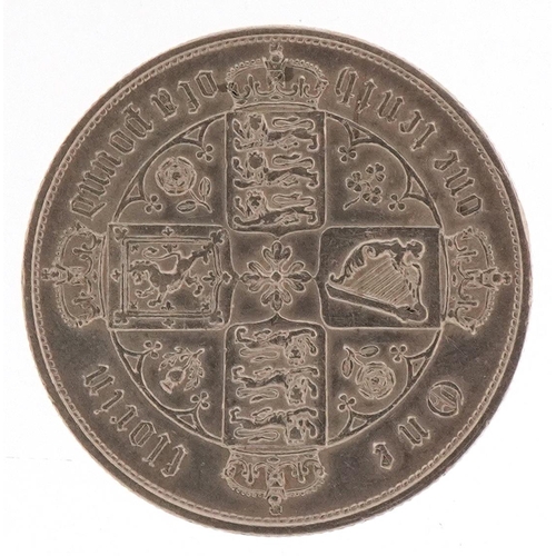 2407 - Queen Victoria 1859 Gothic silver florin