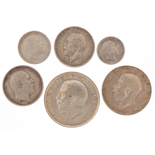 2409 - Edwardian and George V silver coinage including 1915 half crown, 1916 florin, shillings, sixpences a... 