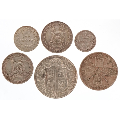 2409 - Edwardian and George V silver coinage including 1915 half crown, 1916 florin, shillings, sixpences a... 