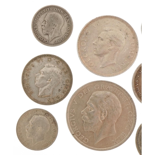 2400 - Pre 1947 silver coinage including half crown, florins, shillings, sixpences and threepence