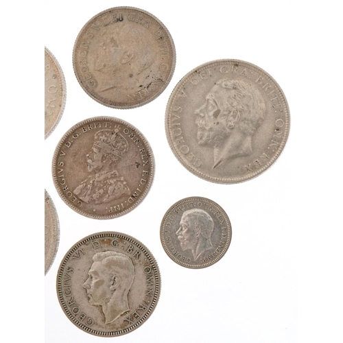 2400 - Pre 1947 silver coinage including half crown, florins, shillings, sixpences and threepence