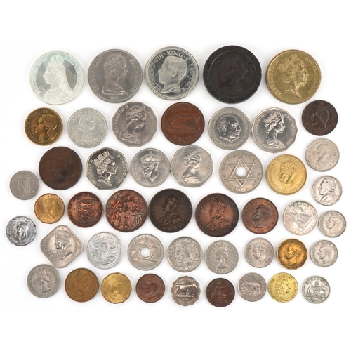 2420 - Quantity of British and world coinage including 1797 Cartwheel twopence, Edward VIII King & Emperor ... 