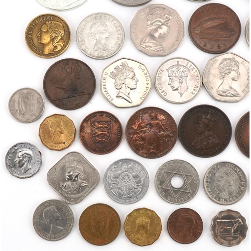 2420 - Quantity of British and world coinage including 1797 Cartwheel twopence, Edward VIII King & Emperor ... 