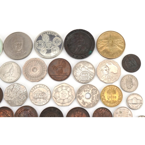 2420 - Quantity of British and world coinage including 1797 Cartwheel twopence, Edward VIII King & Emperor ... 