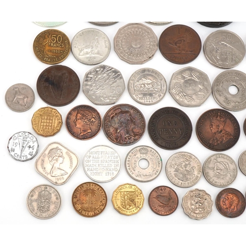 2420 - Quantity of British and world coinage including 1797 Cartwheel twopence, Edward VIII King & Emperor ... 