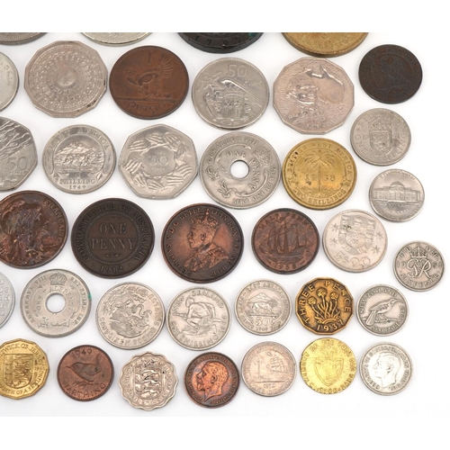 2420 - Quantity of British and world coinage including 1797 Cartwheel twopence, Edward VIII King & Emperor ... 