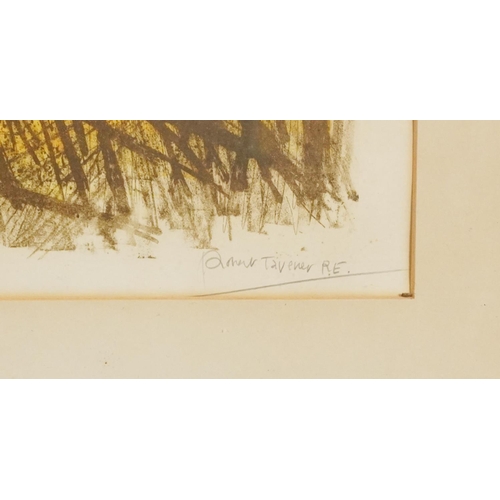 1145 - Robert Taverner - The Barn and Grasses  artist's proof pencil signed, The Craftsman Shop paper label... 