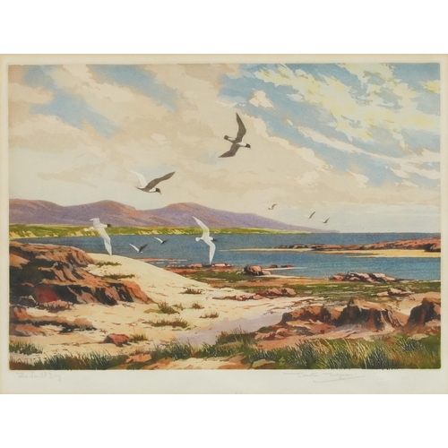 2236 - James Priddey - Penmaenpool, pencil signed print in colour and Quinton Morgan - The Sunlit Bay Seagu... 