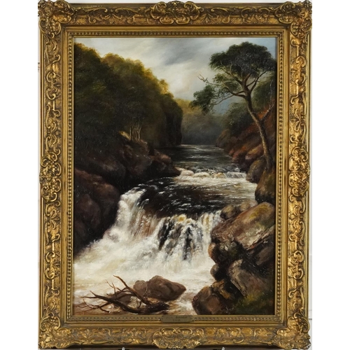 1369 - John Brandon Smith - On the Neath South Wales 1886, oil on canvas, mounted in a gilt frame, indistin... 