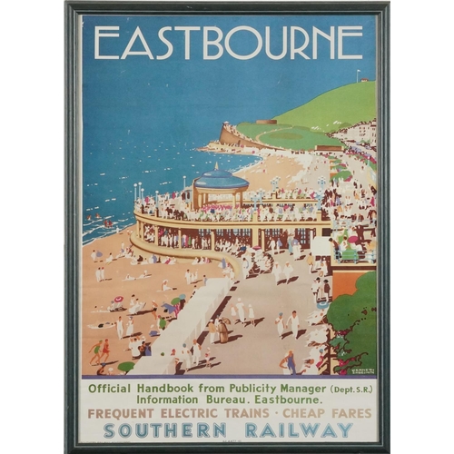 1431 - Eastbourne Railways reproduction poster of Eastbourne printed in Great Britain by McCorquodale & Co,... 