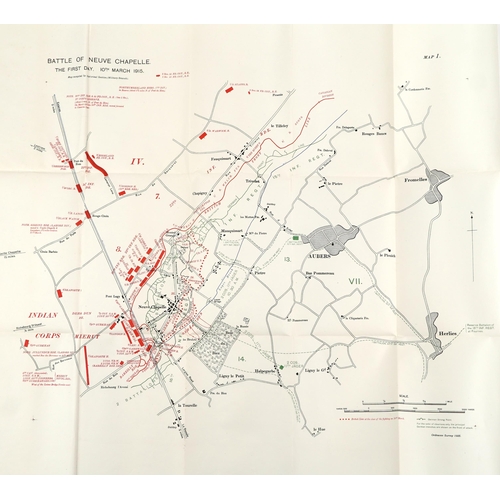 2582 - Boxed set of military operational maps from France and Belgium 1915 and five canvas backed RAF opera... 