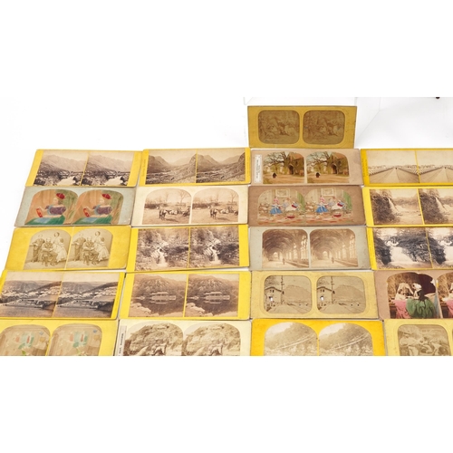 1560 - Collection of stereoscopic view cards and viewer including views of Ipswich, Hastings, Wales and Dev... 