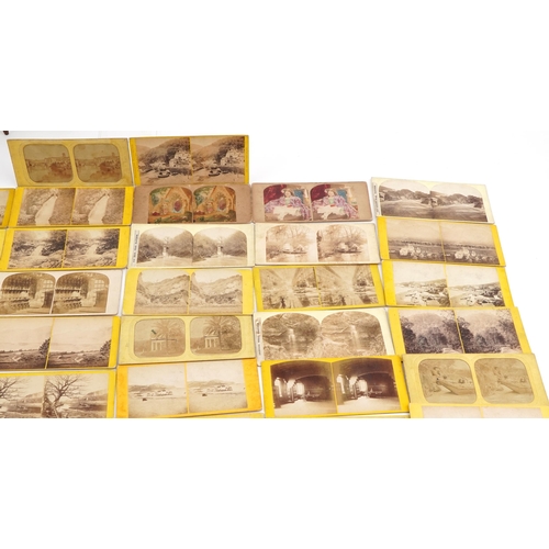 1560 - Collection of stereoscopic view cards and viewer including views of Ipswich, Hastings, Wales and Dev... 